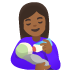 👩🏾‍🍼 woman feeding baby: medium-dark skin tone display on Google